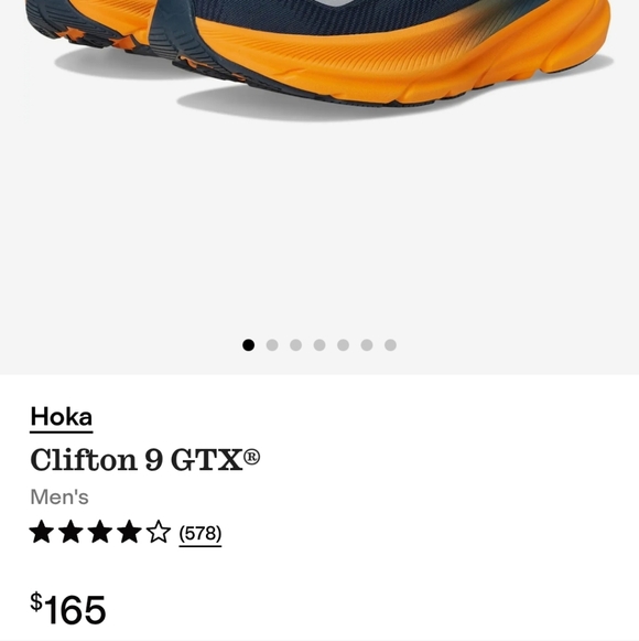 Hoka Men's Navy and Orange Athletic Shoes - Picture 4 of 16